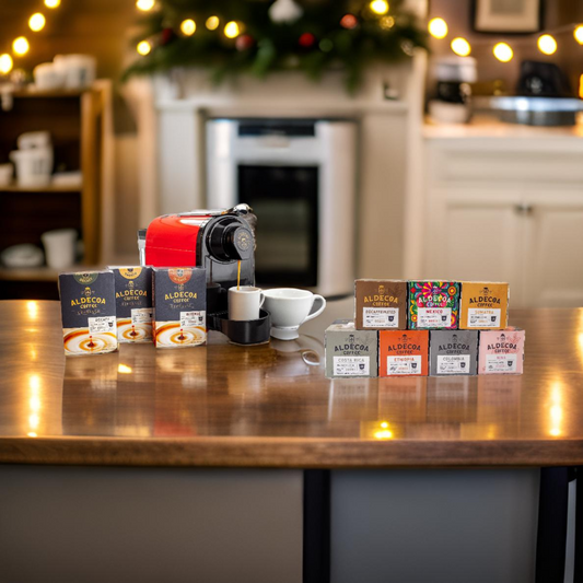 Last-Minute Coffee Gifts: Nespresso Pods, K-Cups, Machines, and Accessories from Aldecoa Coffee