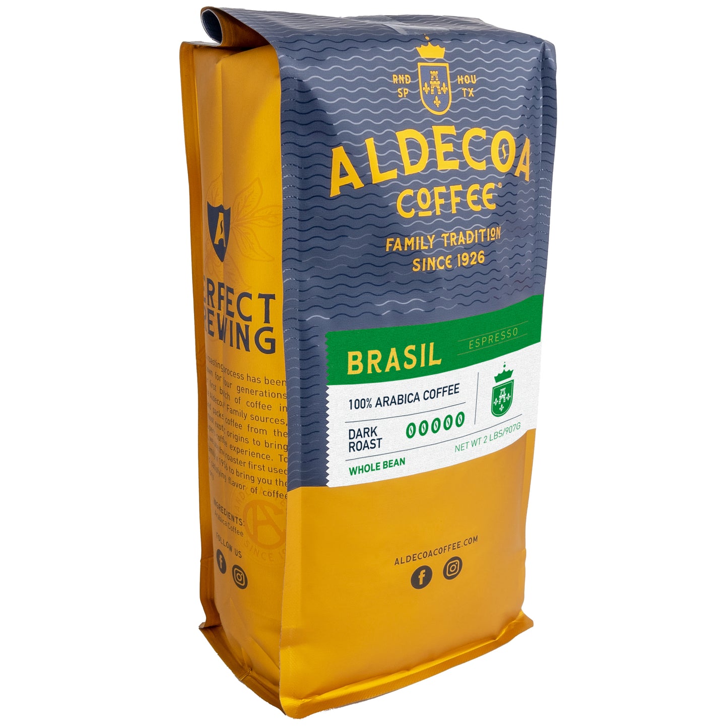 Brasil Roasted Whole Bean Coffee, 2 lb Bag (Pack of 2)