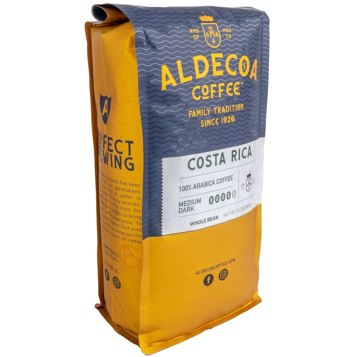 Costa Rica Bean Coffee, 2 lb Bag (Pack of 2)