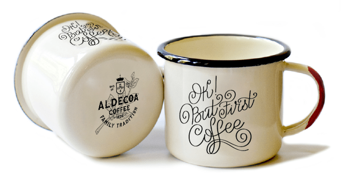 Image of Aldecoa Coffee Enamel Cup available with subscription order