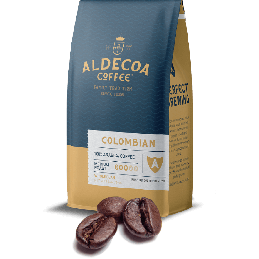 image of bag of Aldecoa Coffee Colombian Medium Roast